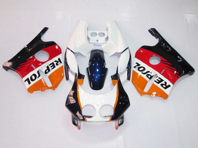 1990-1998 Weiß Repsol CBR250RR Verkleidung 1990-1998 Weiß Repsol CBR250RR Verkleidung