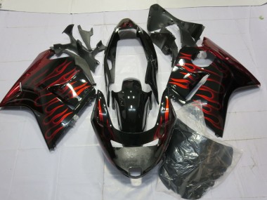 1996-2007 Rot Glänzend Flamme CBR1100XX Verkleidung