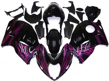 1997-2007 Custom Schwarz Gloss Mit Pink GSXR 1300 Verkleidung