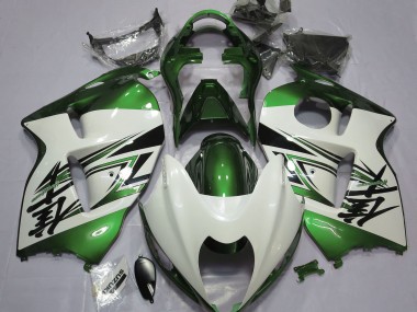 1997-2007 Glänzend Weiß & Grün GSXR 1300 Verkleidung