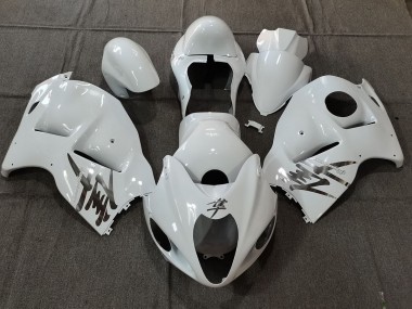 1997-2007 Glänzend Weiß OEM Stil Mit Silbernen Aufklebern GSXR 1300 Verkleidung