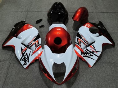 1997-2007 Glänzend Weiß & Orange GSXR 1300 Verkleidung