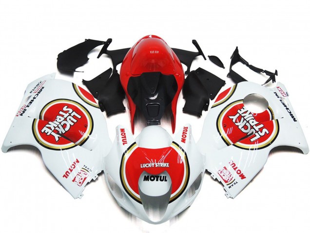 1997-2007 Rot Lucky Strike Stil GSXR 1300 Verkleidung 1997-2007 Rot Lucky Strike Stil GSXR 1300 Verkleidung