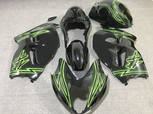 1997-2007 Schwarzer & Grüner Blitz GSXR 1300 Verkleidung 1997-2007 Schwarzer & Grüner Blitz GSXR 1300 Verkleidung