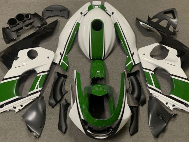 1998-2007 Glänzend Weiß & Dunkelgrün YZF600 Verkleidung