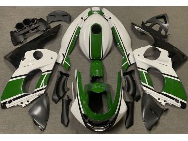 1998-2007 Glänzend Weiß & Dunkelgrün YZF600 Verkleidung