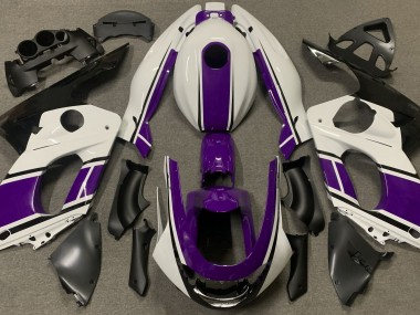 1998-2007 Glänzend Weiß & Dunkelviolett YZF600 Verkleidung