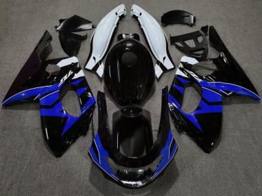 1998-2007 Glänzendes Schwarzblau & Weiß YZF600 Verkleidung