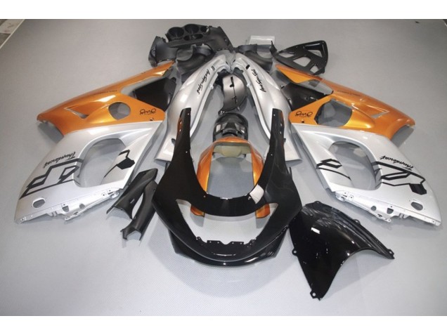 1998-2007 Orange Glänzend Silber & Schwarz YZF600 Verkleidung