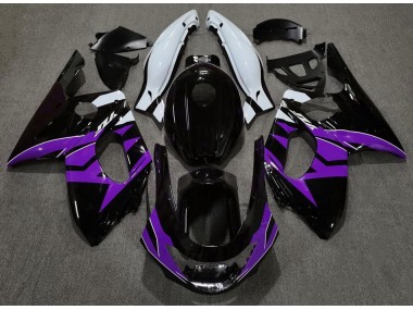 1998-2007 Schwarz Glanz Lila & Weiß YZF600 Verkleidung