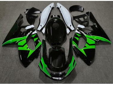 1998-2007 Schwarz-Grün Glänzend & Glänzend Weiß YZF600 Verkleidung