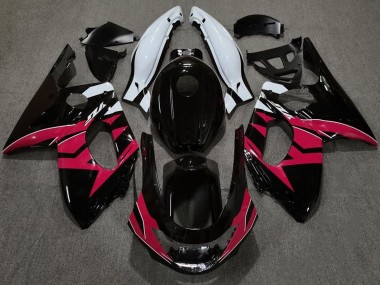 1998-2007 Schwarz Rot Glänzend & Weiß YZF600 Verkleidung