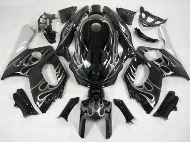 1998-2007 Schwarz & Silber Flamme YZF600 Verkleidung