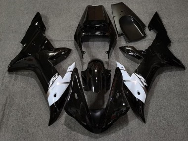 2002-2003 Schwarz Glänzend Weiß & Silber R1 Verkleidung