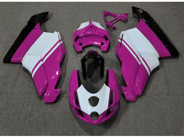 2003-2004 Glanzrosa & Weiß Ducati 749 999 Verkleidung 2003-2004 Glanzrosa & Weiß Ducati 749 999 Verkleidung