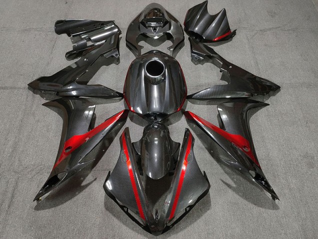 2004-2006 Kohlefaser Stil Mit Rot R1 Verkleidung