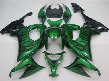 2008-2010 Grün Flamme ZX10R Verkleidung