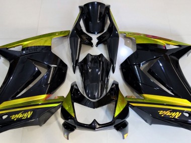 2008-2012 Glänzendes Schwarz & Gelb Ninja 250 Verkleidung