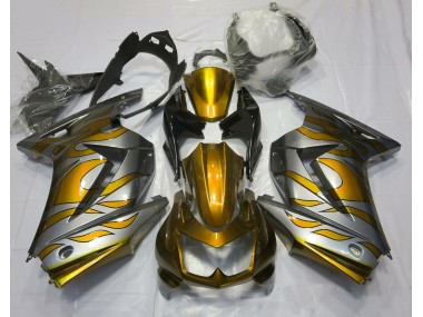 2008-2012 Gold & Silber Flamme Ninja 250 Verkleidung