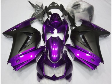 2008-2012 Lila & Matt Schwarz Ninja 250 Verkleidung