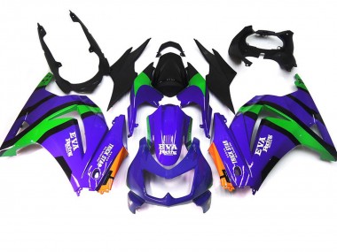 2008-2012 Lilagrün & Schwarz Ninja 250 Verkleidung