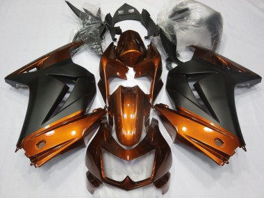 2008-2012 Orange & Matt Schwarz Ninja 250 Verkleidung