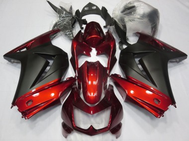 2008-2012 Rot & Matt Schwarz Ninja 250 Verkleidung