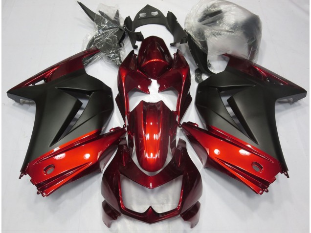 2008-2012 Rot & Matt Schwarz Ninja 250 Verkleidung 2008-2012 Rot & Matt Schwarz Ninja 250 Verkleidung