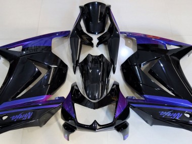 2008-2012 Schwarz Glänzend & Blau Ninja 250 Verkleidung