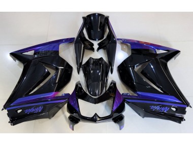 2008-2012 Schwarz Glänzend & Blau Ninja 250 Verkleidung
