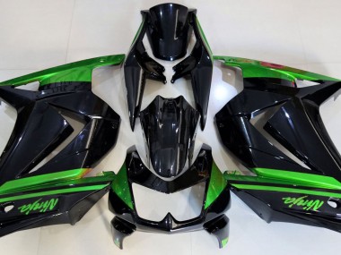 2008-2012 Schwarz Glänzend & Grün Ninja 250 Verkleidung