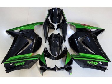 2008-2012 Schwarz Glänzend & Grün Ninja 250 Verkleidung
