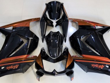 2008-2012 Schwarz Glänzend & Orange Ninja 250 Verkleidung
