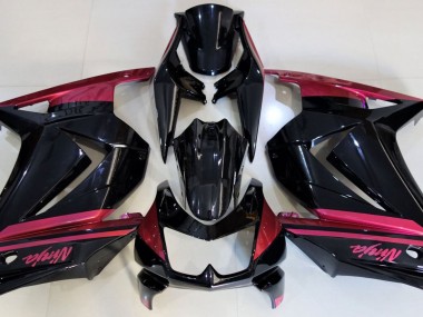 2008-2012 Schwarz Glänzend & Rot Ninja 250 Verkleidung