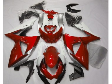 2009-2016 Rot Glänzend & Weiß GSXR 1000 Verkleidung
