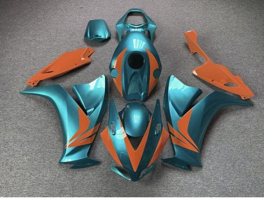 2012-2016 Glänzend Cyan & Orange CBR1000RR Verkleidung
