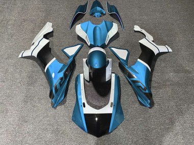 2015-2019 Hellblau & Kohlefaser Akzente R1 Verkleidung
