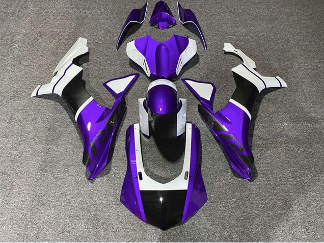 2015-2019 Lila & Kohlefaser Akzente R1 Verkleidung 2015-2019 Lila & Kohlefaser Akzente R1 Verkleidung