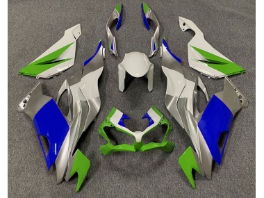 2019-2023 Glänzend Grün Blau & Silber ZX6R Verkleidung