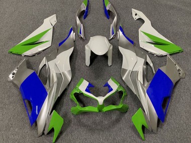 2019-2023 Glänzend Grün Blau & Silber ZX6R Verkleidung