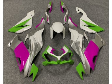 2019-2023 Glänzend Grün Pink & Silber ZX6R Verkleidung